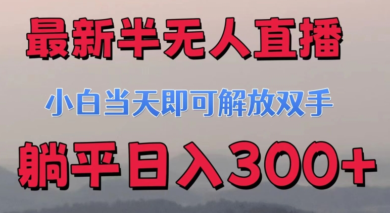 最新半无人直播小游戏，小白当天即可解放双手，操作简单，人群广，流量大，可多机操作-橙雨网赚